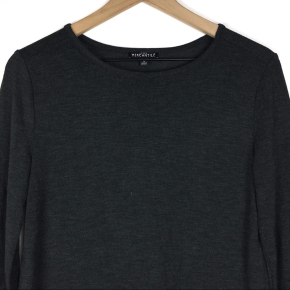 J CREW Mercantile Top Blouse Mixed Media Dots Long Sleeve Minimalist Size Small - Picture 2 of 10